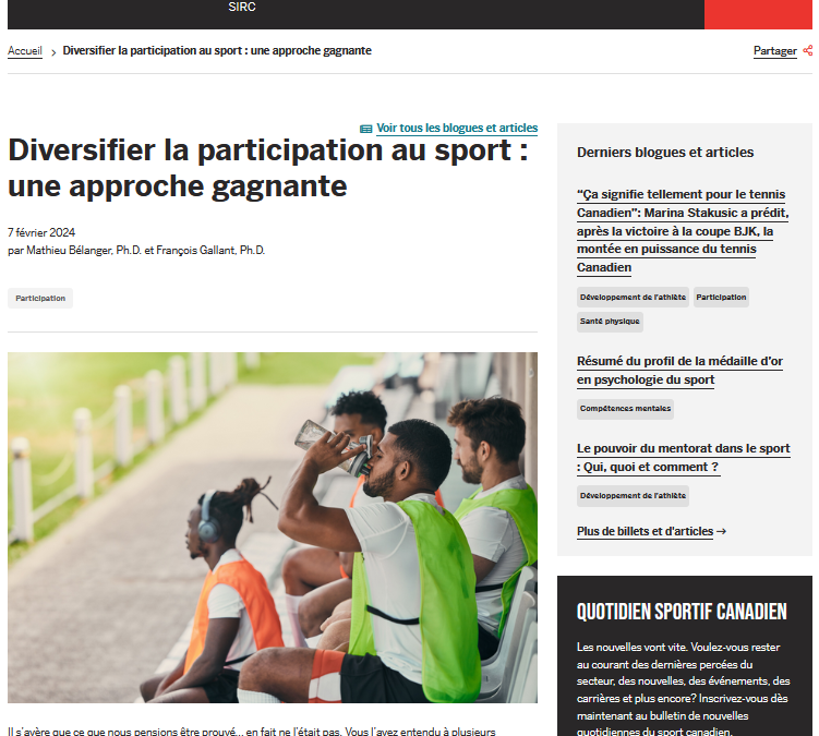 Diversifier la participation au sport : une approche gagnante